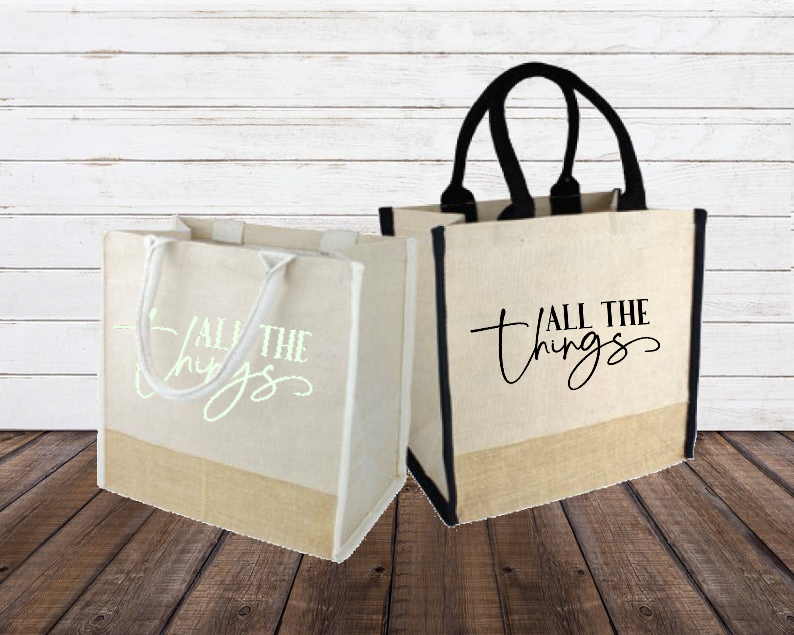 Wedding Laurel Personalized Wedding Shopping Bag