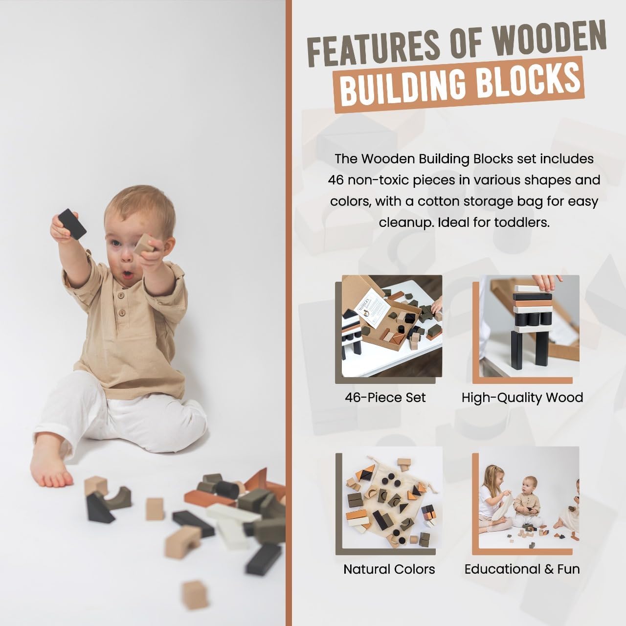 Wooden Kids Blocks