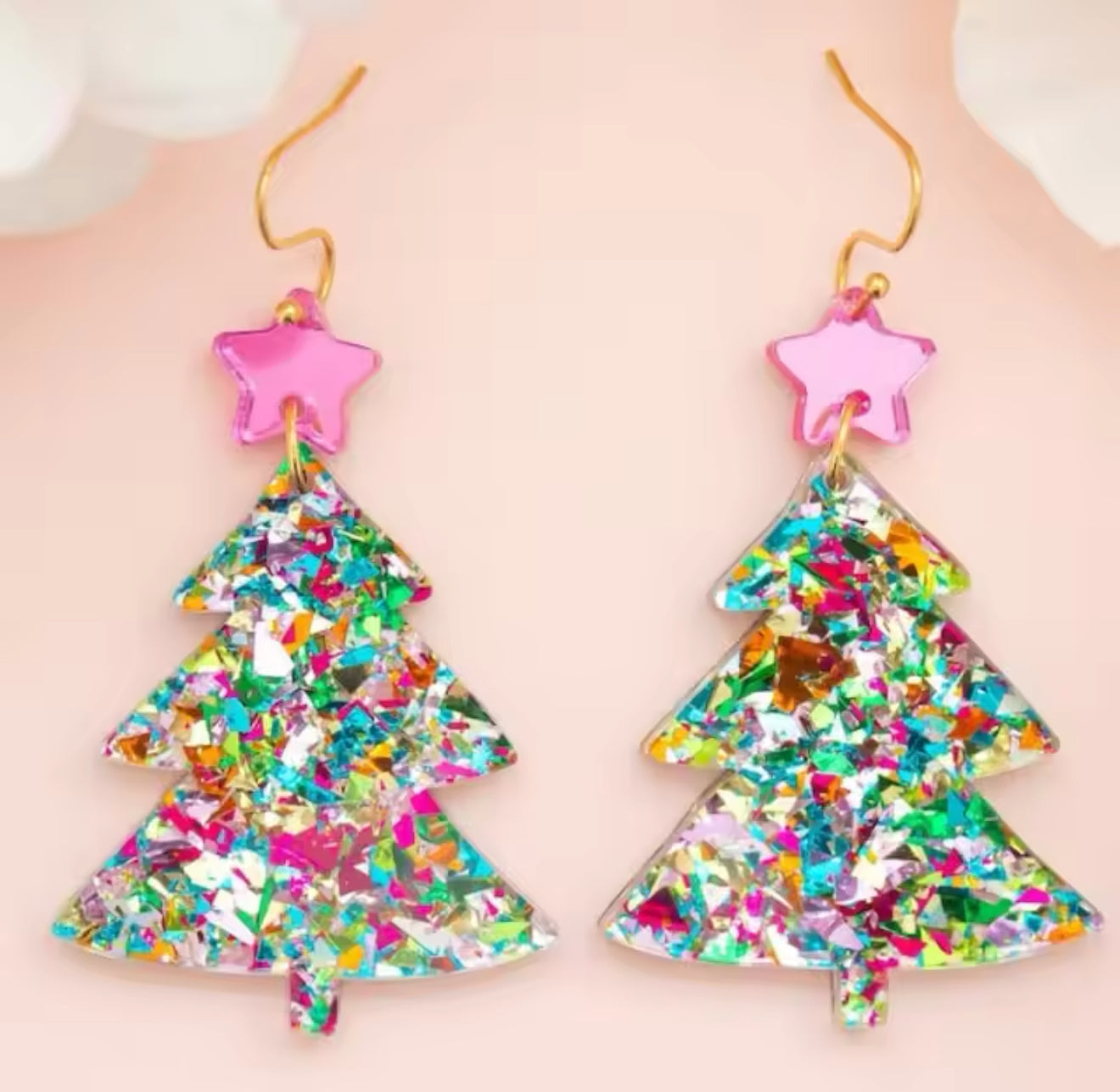 Christmas Tree Handmade Resin Earrings