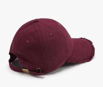 The Micah Distressed Hat- Maroon