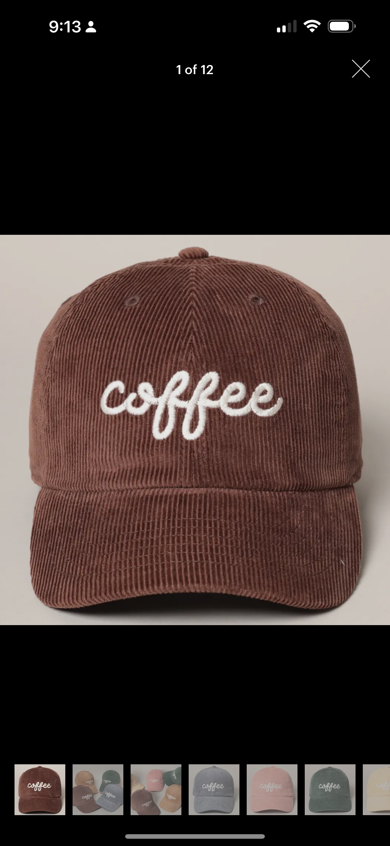 Coffee Embroidered Hat