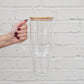 40 oz Glass Tumbler with Bamboo Lid