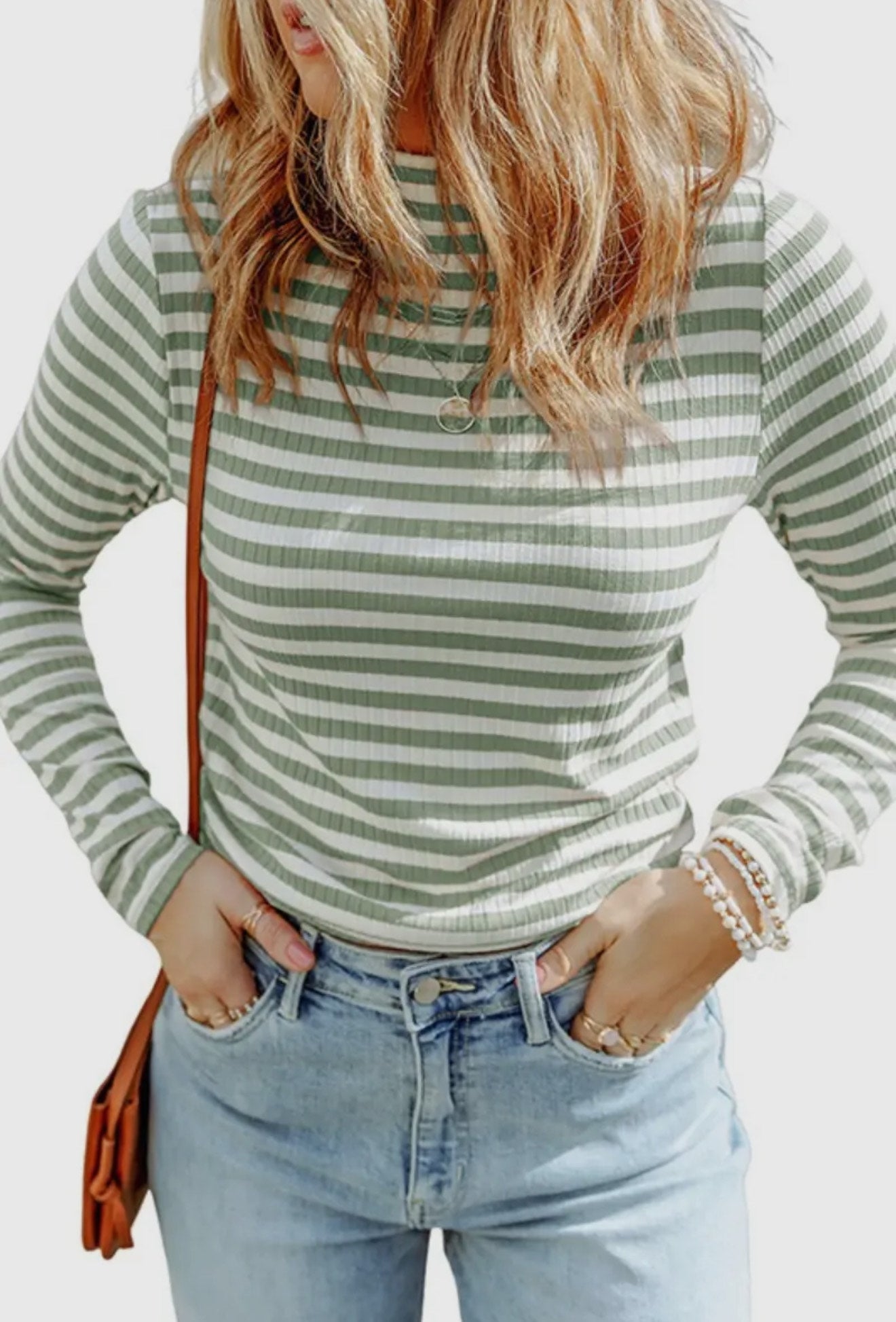 PRE ORDER Knit Striped Long Sleeve Top (IN 3 COLORS!)