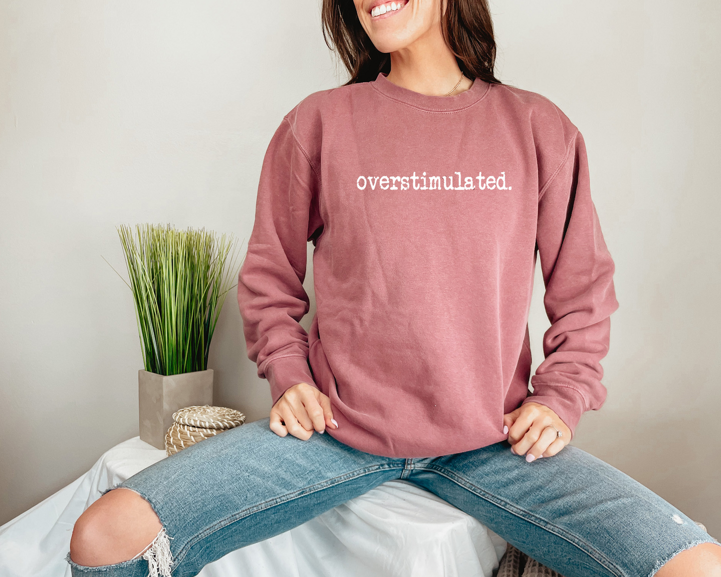 Overstimulated Crew Pullover