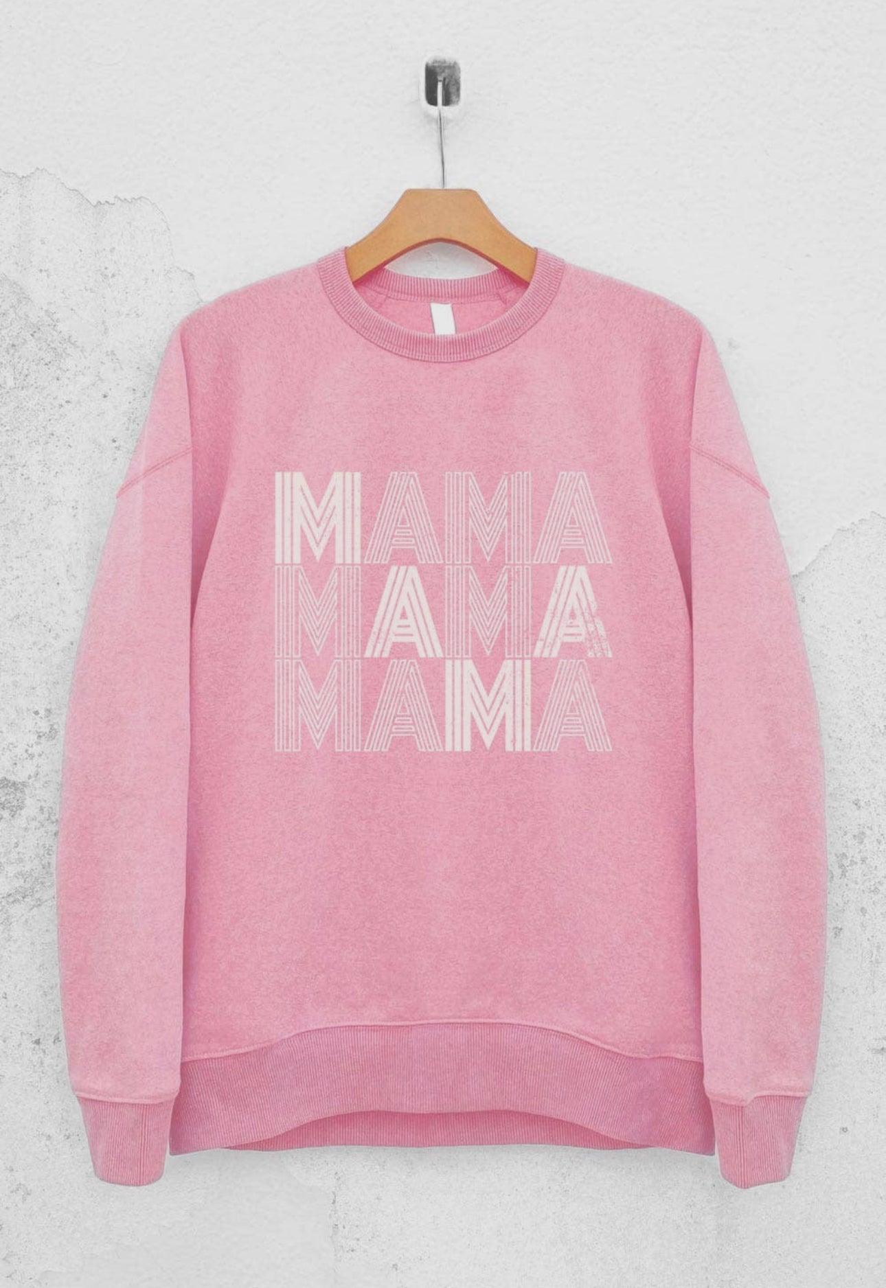 MAMA Stacked Crew Pullover