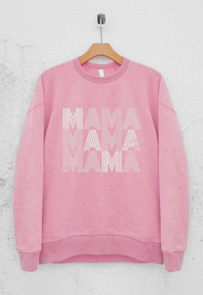 MAMA Stacked Crew Pullover