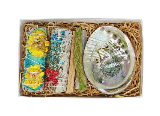 Blue Floral Sage Smudge Kit