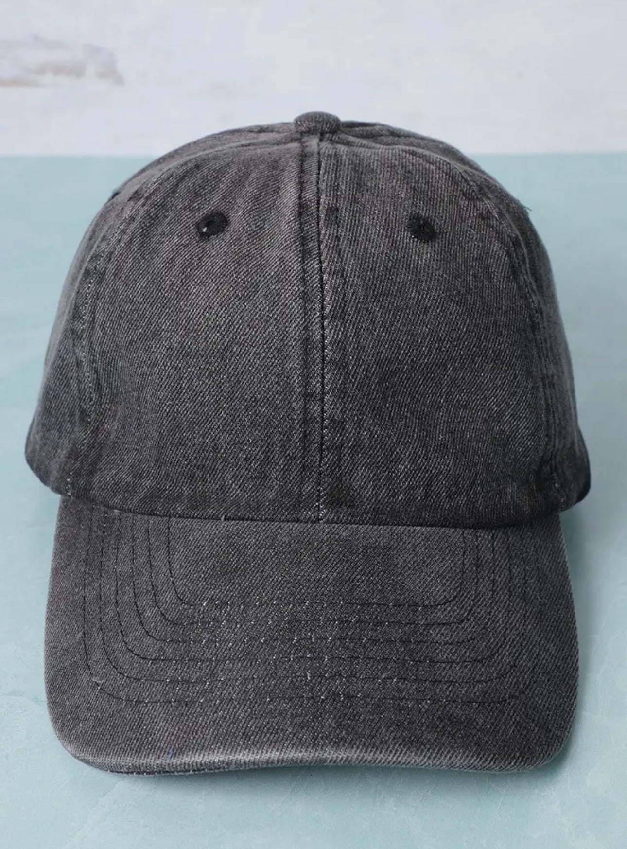 Black Jean Baseball Hat