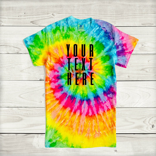 Customized Bright Tie Dye T-Shirt