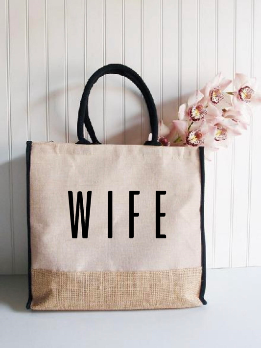 WIFE Jute Tote