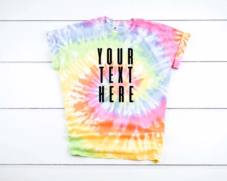 Customized Pastel Tie Dye T-Shirts